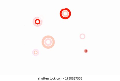Light Pink, Red vector backdrop with dots. Beautiful colored illustration with blurred circles in nature style. Pattern for futuristic ad, booklets.