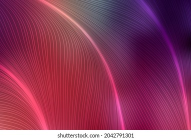 Light Pink, Red vector backdrop with wry lines. Colorful geometric sample with gradient lines.  Abstract design for your web site.