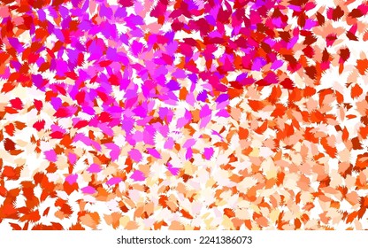 Hellrosa, roter Vektorhintergrund mit Memphis-Formen. Moderne abstrakte Illustration mit bunten Zufallsformen. Hintergrund für ein Handy.