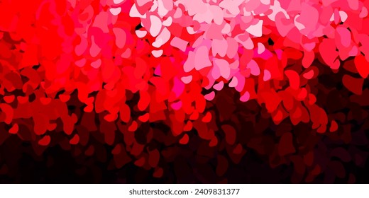 Light pink, red vector backdrop with chaotic shapes. Simple design in abstract style with gradient forms. Simple illustration for your web site.
