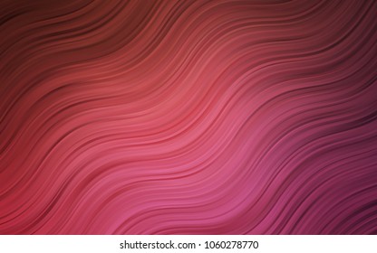 Light Pink, Red vector background with bent lines. Shining crooked illustration in marble style. The template for cell phone backgrounds.