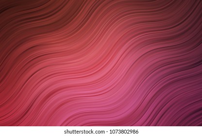 Light Pink, Red vector background with bent ribbons. A sample with blurred bubble shapes. A completely new memphis design for your business.