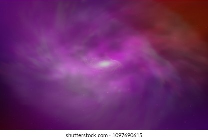 Light Pink, Red vector background with galaxy stars. Space stars on blurred abstract background with gradient. Best design for your ad, poster, banner.