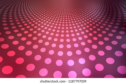 Light Pink, Red vector background with bubbles. Abstract illustration with colored bubbles in nature style. Pattern can be used as texture of wallpapers.