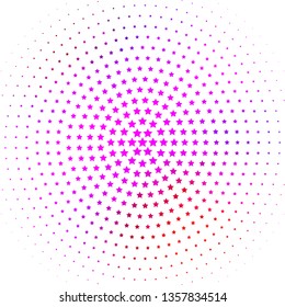 Light Pink, Red vector background with colorful stars. Blur decorative design in simple style with stars. Pattern for new year ad, booklets.