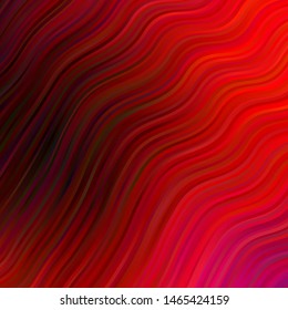 Light Pink, Red vector background with lines. Illustration in halftone style with gradient curves. Pattern for websites, landing pages.