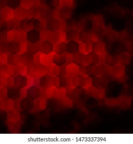 Light Pink, Red vector background with set of hexagons. Illustration with set of colorful hexagons. Design for your business advert.