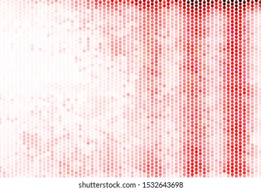 Light Pink, Red vector background with bubbles. Beautiful colored illustration with blurred circles in nature style. Design for poster, banner of websites.