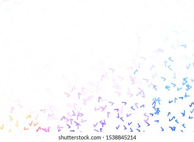 Light Pink, Red vector background with wry lines. A circumflex abstract illustration with gradient. Abstract style for your business design.