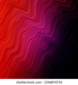 Light Pink, Red vector background with curved lines. Colorful illustration, which consists of curves. Template for your UI design.