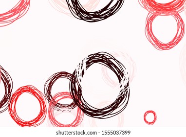 Light Pink, Red vector background with spots. Beautiful colored illustration with blurred circles in nature style. Pattern for ads, leaflets.