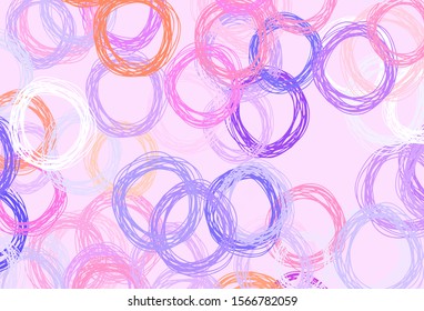 Light Pink, Red vector background with spots. Abstract illustration with colored bubbles in nature style. Pattern for beautiful websites.