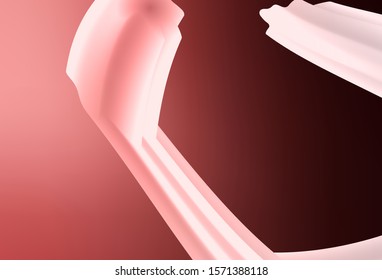 Light Pink, Red vector background with curved lines. Shining colorful illustration in simple style. The best colorful design for your business.