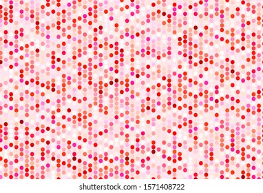 Light Pink, Red vector background with spots. Blurred bubbles on abstract background with colorful gradient. Pattern for futuristic ad, booklets.