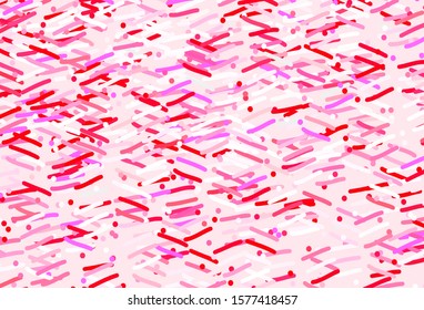 Light Pink, Red vector background with straight lines. Lines on blurred abstract background with gradient. Best design for your ad, poster, banner.