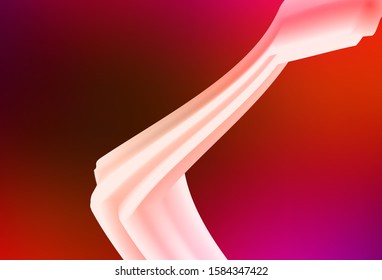 Light Pink, Red vector background with wry lines. Modern gradient abstract illustration with bandy lines. Elegant pattern for a brand book.