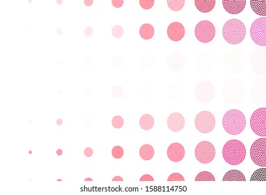Light Pink, Red vector background with bubbles. Abstract illustration with colored bubbles in nature style. Pattern for beautiful websites.