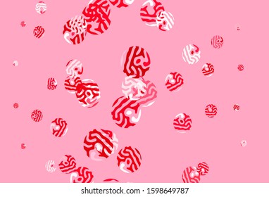 Light Pink, Red vector background with spots. Modern abstract illustration with colorful water drops. Design for your business advert.