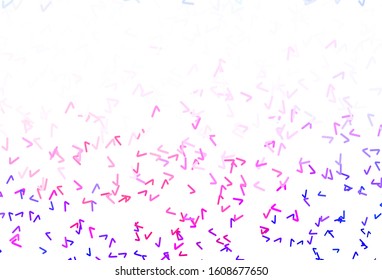 Light Pink, Red vector background with wry lines. Colorful illustration in simple style with gradient. A completely new design for your business.