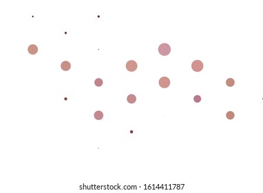 Light Pink, Red vector background with bubbles. Abstract illustration with colored bubbles in nature style. Design for your business advert.