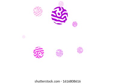 Light Pink, Red vector background with spots. Illustration with set of shining colorful abstract circles. Design for poster, banner of websites.