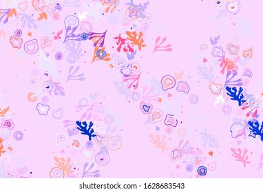 Light Pink, Red vector background with abstract shapes. Illustration with colorful gradient shapes in abstract style. Best smart design for your business.