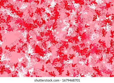 Hellrosa, rote Vektorillustration mit abstrakten Formen. Farbige chaotische Formen mit Farbverlauf im modernen Stil. Hintergrund für ein Handy.