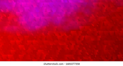 Fondo vector rojo claro con estilo poligonal. Triángulos sobre fondo abstracto con degradado colorido. Patrón para sitios web.