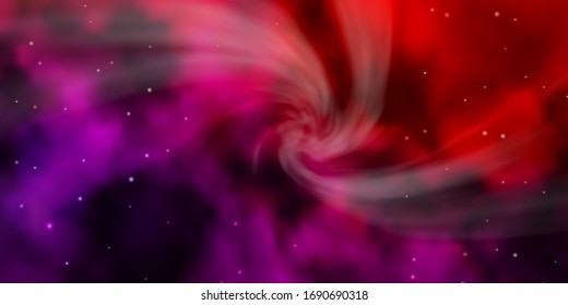 Light Pink, Red vector background with colorful stars. Blur decorative design in simple style with stars. Best design for your ad, poster, banner.