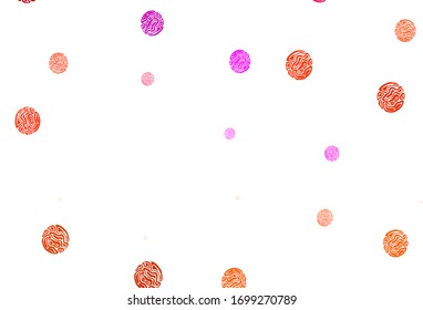 Light Pink, Red vector background with spots. Abstract illustration with colored bubbles in nature style. Pattern for ads, leaflets.
