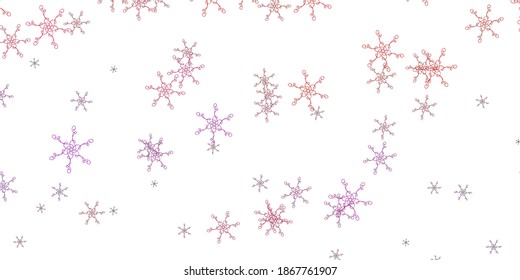 Light Pink, Red vector background with bent lines. Illustration in halftone style with gradient curves. Smart design for your promotions.