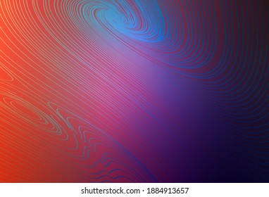 Light Pink, Red vector background with curved lines. Colorful abstract illustration with gradient lines. Brand new design for your ad.