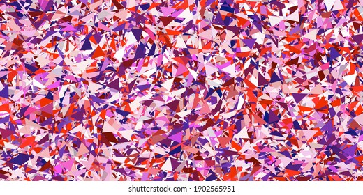 Light pink, red vector background with triangles. Smart abstract illustration with triangle forms in modern style. An easy addition to your commertials.