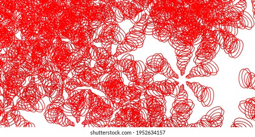 Light pink, red vector background with curved lines. Abstract gradient illustration with wry lines. Pattern for booklets, leaflets.