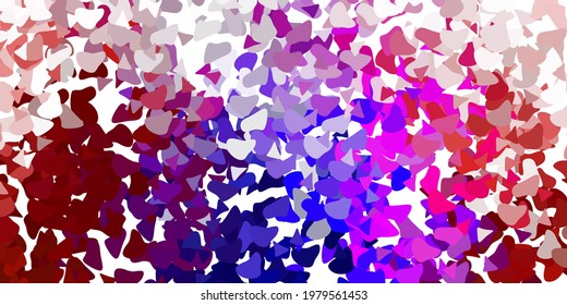 Light pink, red vector background with random forms. Colorful illustration with simple gradient shapes. Background for cell phones.