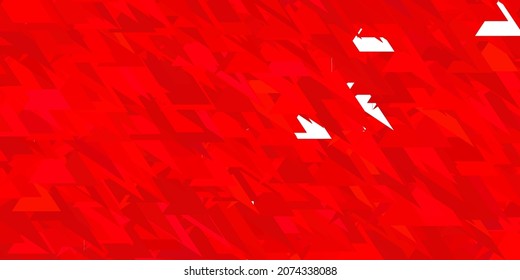 Hellrosa, roter Vektorhintergrund mit Dreiecken. Hervorragende abstrakte Illustration mit einer Reihe von bunten Dreiecken. Landing-Page-Material.