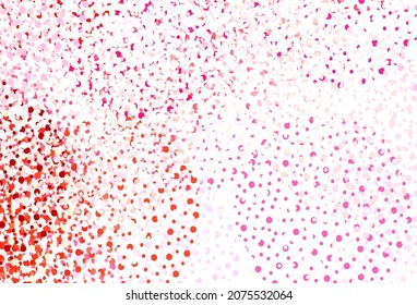 Light Pink, Red vector background with spots. Abstract illustration with colored bubbles in nature style. Design for poster, banner of websites.