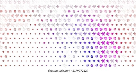Light Pink, Red vector background with covid-19 symbols. Colorful abstract illustration with gradient medical shapes. Design for biohazard warning.