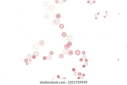 Light Pink, Red vector background with spots. Abstract illustration with colored bubbles in nature style. New template for your brand book.