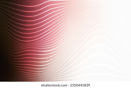 Light Pink, Red vector background with curved ribbons. A vague circumflex abstract illustration with gradient. A completely new template for your business design.