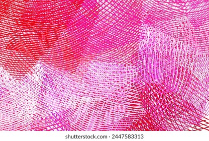 Light Pink, Red vector background with lines. Shining colorful illustration in simple curve style. Background for cell phone screens.