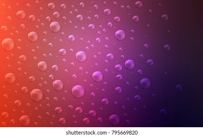 Light Pink, Red vector background with dots. Modern abstract illustration with colorful water drops. The pattern can be used for aqua ad, booklets.