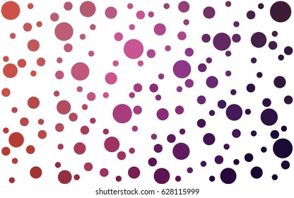 Light Pink, Red vector banner set of circles, spheres. Donuts Background. Creative Design Templates. Technology halftone illustration.