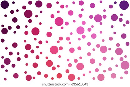 Light Pink, Red vector banner set of circles, spheres. Donuts Background. Creative Design Templates. Technology halftone illustration.