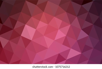Light Pink, Red vector blurry triangle texture. Creative illustration in halftone style with gradient. Triangular pattern for your business design.
