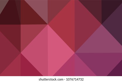 Light Pink, Red vector blurry triangle pattern. A sample with polygonal shapes. A completely new template for your business design.