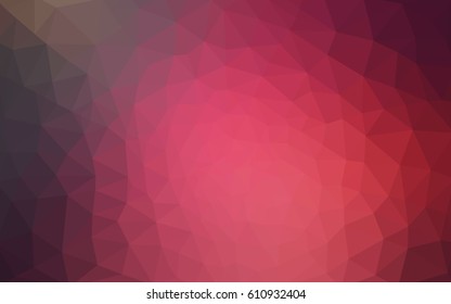 Light Pink, Red vector blurry triangle background design. Geometric background in Origami style with gradient. 