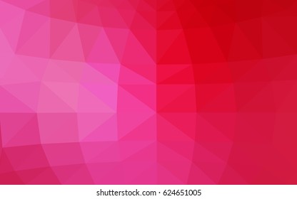 Light Pink, Red vector blurry triangle background design. Geometric background in Origami style with gradient. 