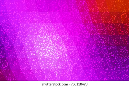 Light Pink, Red vector christmas polygon background. Low poly Illustration consisting of triangles with snowflakes. Texture background of New Year celebration.
