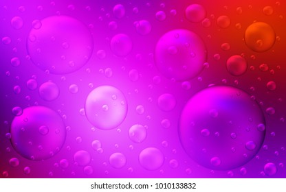 Light Pink, Red vector cover with spots. Beautiful colored illustration with blurred circles in nature style. Pattern can be used as texture of water, rain drops.